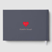 ラストエレガントパープルバラ金ゴールド結婚記念日 ゲストブック (裏面)