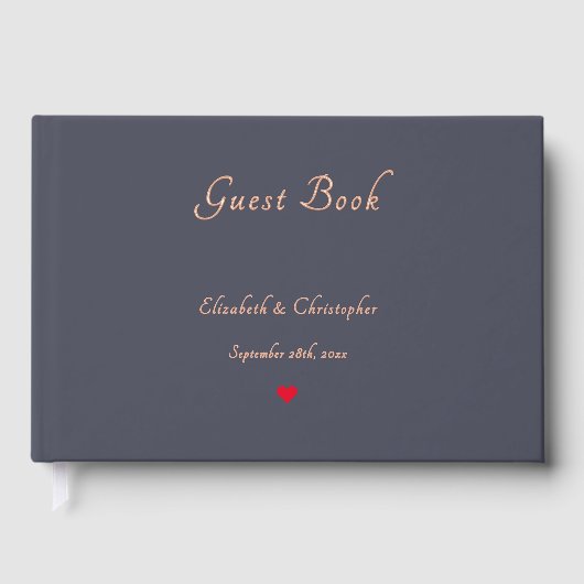 ラストエレガントパープルバラ金ゴールド結婚記念日 ゲストブック (正面)