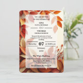 ラストオリーブの植物学的な結婚式の招待状 招待状 (スタンド正面)