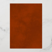 ラストオレンジの結婚式の前日にゴールドレース 箔招待状 (裏面)