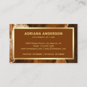 ラストオレンジアゲートアジェート弁護士弁護士金ゴールドペンニブ 名刺 (裏面)