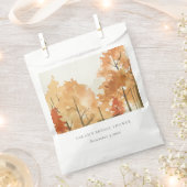 ラストオレンジイエローオータム秋ツリーブライダルシャワー フェイバーバッグ (クリップ留めされた状態)