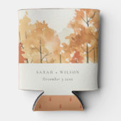 ラストオレンジイエローオータム秋ツリ結婚ーズ 缶クーラー (正面)