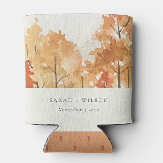 ラストオレンジイエローオータム秋ツリ結婚ーズ 缶クーラー (裏面)