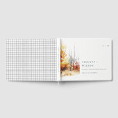 ラストオレンジイエロー秋秋ランドスケー結婚ズ ゲストブック (全面)