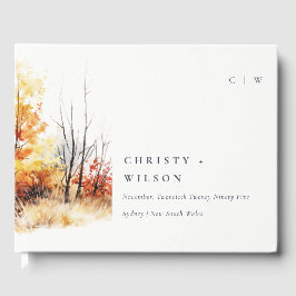 ラストオレンジイエロー秋秋ランドスケー結婚ズ ゲストブック