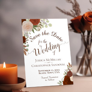 ラストオレンジウォーターエレガントカラーフローラ結婚ボホ セーブザデート