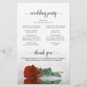 ラストオレンジエレガントバラバジェット結婚式 プログラム (裏面)