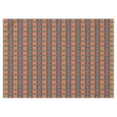 ラストオレンジダークレッドブラウンティール(緑がかった色)ブルートライバルアート テーブルクロス (正面(横))