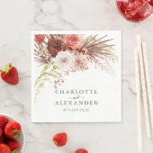 ラストオレンジテラコッタパルメ葉ット結婚ズ スタンダードランチョンナプキン (インサイチュ)