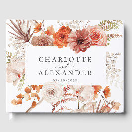 ラストオレンジテラコッタフローラウォーター結婚カラー ゲストブック