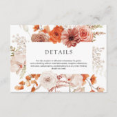 ラストオレンジテラコッタ結婚フローラ詳細 エンクロージャーカード (正面)