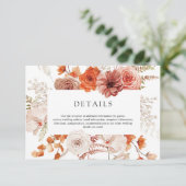 ラストオレンジテラコッタ結婚フローラ詳細 エンクロージャーカード (スタンド正面)