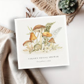 ラストオレンジマッシュルームファーンリーフブライダルシャワー スタンダードカクテルナプキン