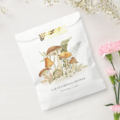 ラストオレンジマッシュルームファーンリーフブライダルシャワー フェイバーバッグ (封をした状態)