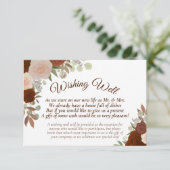 ラストオレンジ ボーホー フラワーズ ウェディング ウィッシング ウェル エンクロージャーカード (スタンド正面)