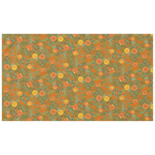 ラストオレン結婚ジのヴィンテージフローラ テーブルクロス (正面(横))