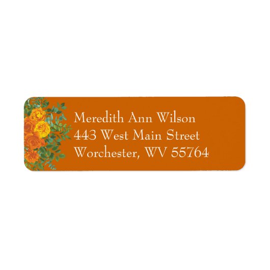 ラストオレン結婚ジのヴィンテージフローラ ラベル (正面)