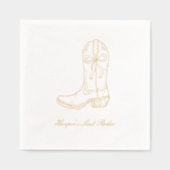 ラストカスタムロデオコケットボウゴールドフォイルナプキンス 箔ナプキン (正面)