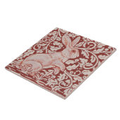 ラストカラーラビット&葉デザイナーセラミックタイル タイル (側面)