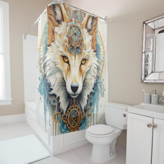 ラストクロフスティームパンクウルフ シャワーカーテン (インサイチュ)