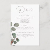 ラストグリーンミニマルユーカリリース詳細 エンクロージャーカード (正面)