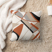 ラストグレータウペ白黒はっきりした傾斜抽象芸術 クッション (ブランケット)