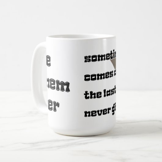 ラストコーナーでの勝利、決して上与えへの勝利 コーヒーマグカップ (正面左)