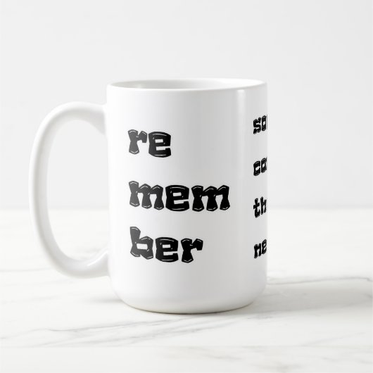 ラストコーナーでの勝利、決して上与えへの勝利 コーヒーマグカップ (左)