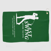 ラストスイングウィザーズリングや輪ゴルフ学士 ゴルフタオル (横)