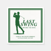 ラストスイングウィザーズリングや輪ゴルフ学士 スタンダードカクテルナプキン (正面)