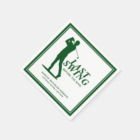 ラストスイングウィザーズリングや輪ゴルフ学士 スタンダードカクテルナプキン (角)