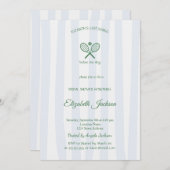 ラストスイングカントリークラブブルーストライプのブライダルシャワー 招待状 (正面/裏面)