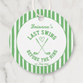 ラストスイングゴルフカントリークラブバチェロレッテの好意 フェイバータグ (正面)