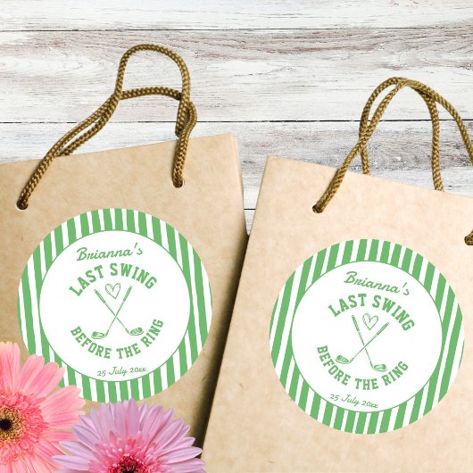 ラストスイングゴルフカントリークラブバチェロレッテの好意 ラウンドシール