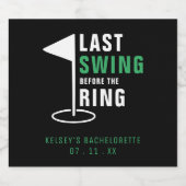 ラストスイングザゴフリングや輪バチェロレッテ スパークリングワインラベル (シングルラベル)