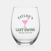 ラストスイングザゴルフゴリングや輪バチェロレッテ ステムなしワイングラス (正面)