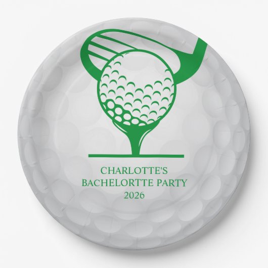 ラストスイングザゴルフゴリングや輪バチェロレッテ ペーパープレート (正面)