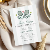 ラストスイングザテニスリングや輪ブライダルシャワー 招待状