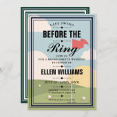 ラストスイングバチェロレッテゴルフウィークエンドパーティー 招待状 (正面/裏面)