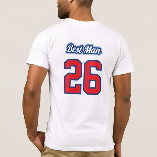 ラストスイングベースボールバチェラー花婿介添人Tシャツ Tシャツ (裏面)