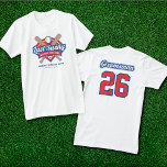ラストスイング野球の独身者Tシャツ Tシャツ<br><div class="desc">この野球をテーマにした「リングや輪前の最後のスイング」Tシャツで究極のバチュラーパーティに向けて準備!このシャツはフロントデザインに「リングや輪前の最後のスイング」のロゴ、イベント名と場所が付いている。背中には数や年の選択を上回る「Groomsman」が誇らしげに表示される。</div>