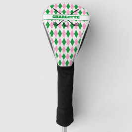ラストスウィングゴルフ ブライズピンク グリーン ゴルフヘッドカバー