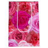 ラストスウィングビフォアザリング ゴルフ娘会 ピンクパーソナライズド ミディアムペーパーバッグ (裏面)