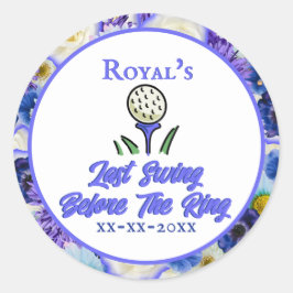 ラストスウィングビフォアザリング ブルーとホワイト ラウンドシール