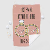 ラストスウィングビフォーザリング ウェディングパーティー ピンク ゴルフタオル (インサイチュ)