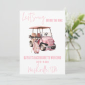 ラストスウィング・ゴルフ独身最後の週末パーティー 招待状 (スタンド正面)