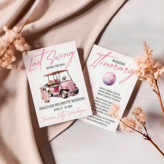 ラストスウィング・ゴルフ独身最後の週末パーティー 招待状