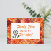 ラストスウィング・バチェロレッテ・パーティー・ゴルフ ピーチ・フラワール 最後のゴルフ サンキューカード (スタンド正面)