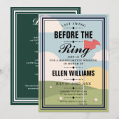 ラストスウィング・バチュロレッテ・ゴルフ・ウィークエンド・パーティ 招待状 (正面/裏面)